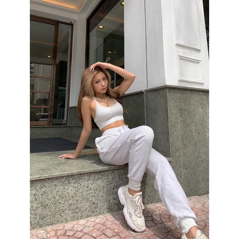 Quần Jogger basic đen xám trắng ống bo Lou Pants | LND