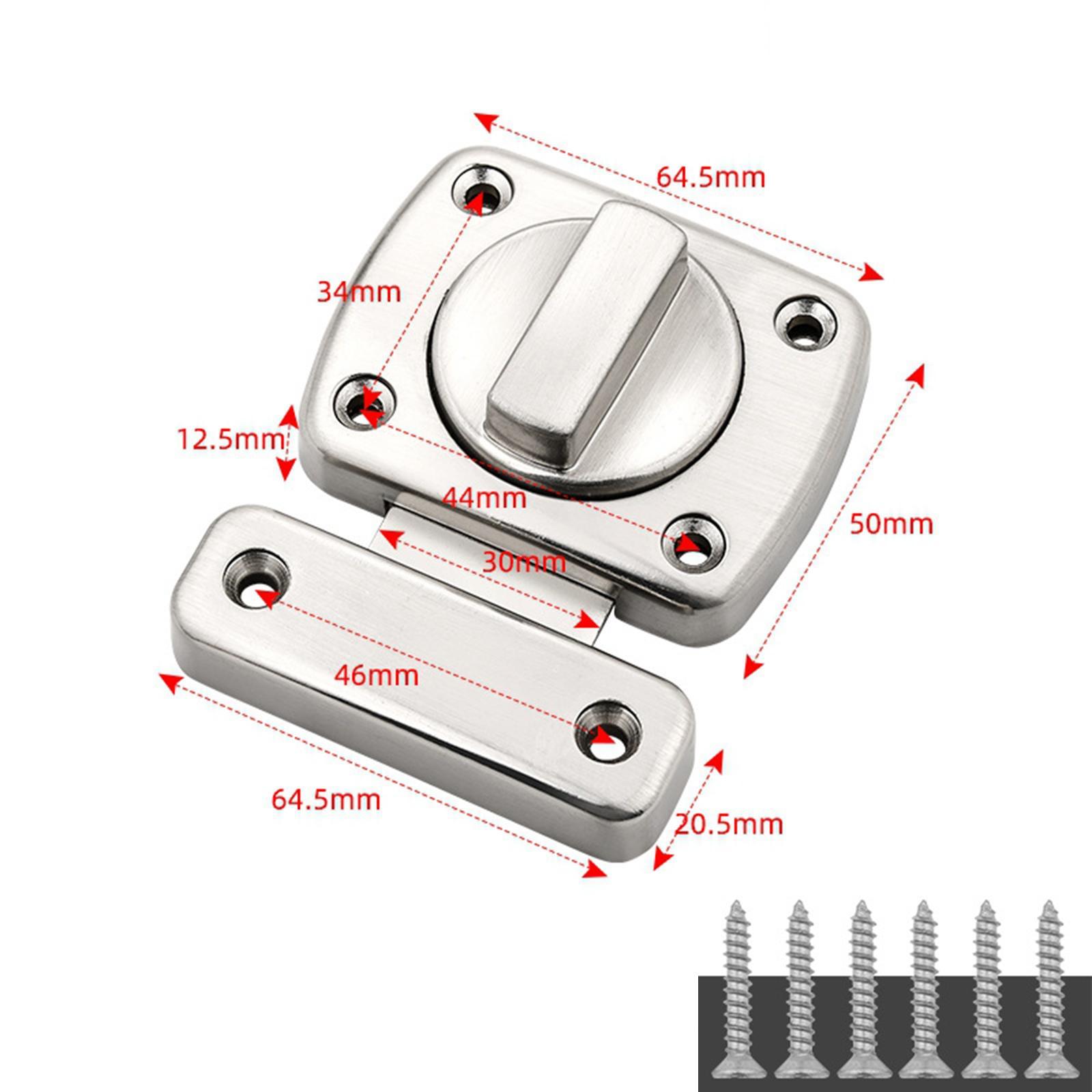 Rotate Bolt Latch Gate latches Safety Door Lock Pet Door Bathroom Door Lock latches for Window Metal Gates Garden Garage Door