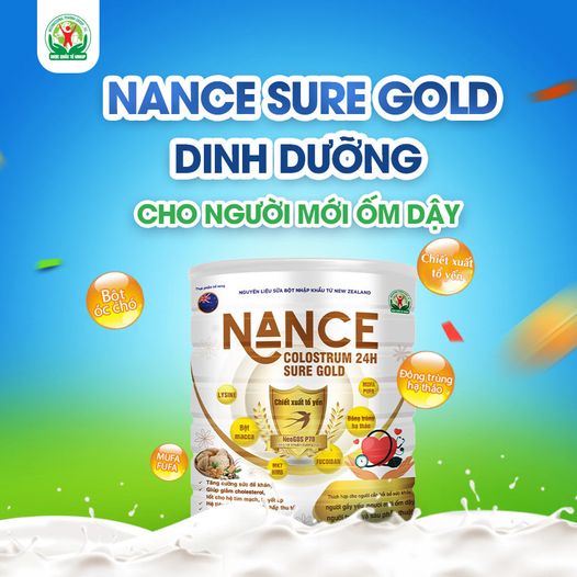 Sữa Bột NANCE Colostrum 24h Sure Gold hỗ trợ cho tim mạch và huyết áp, giảm Cholesteron