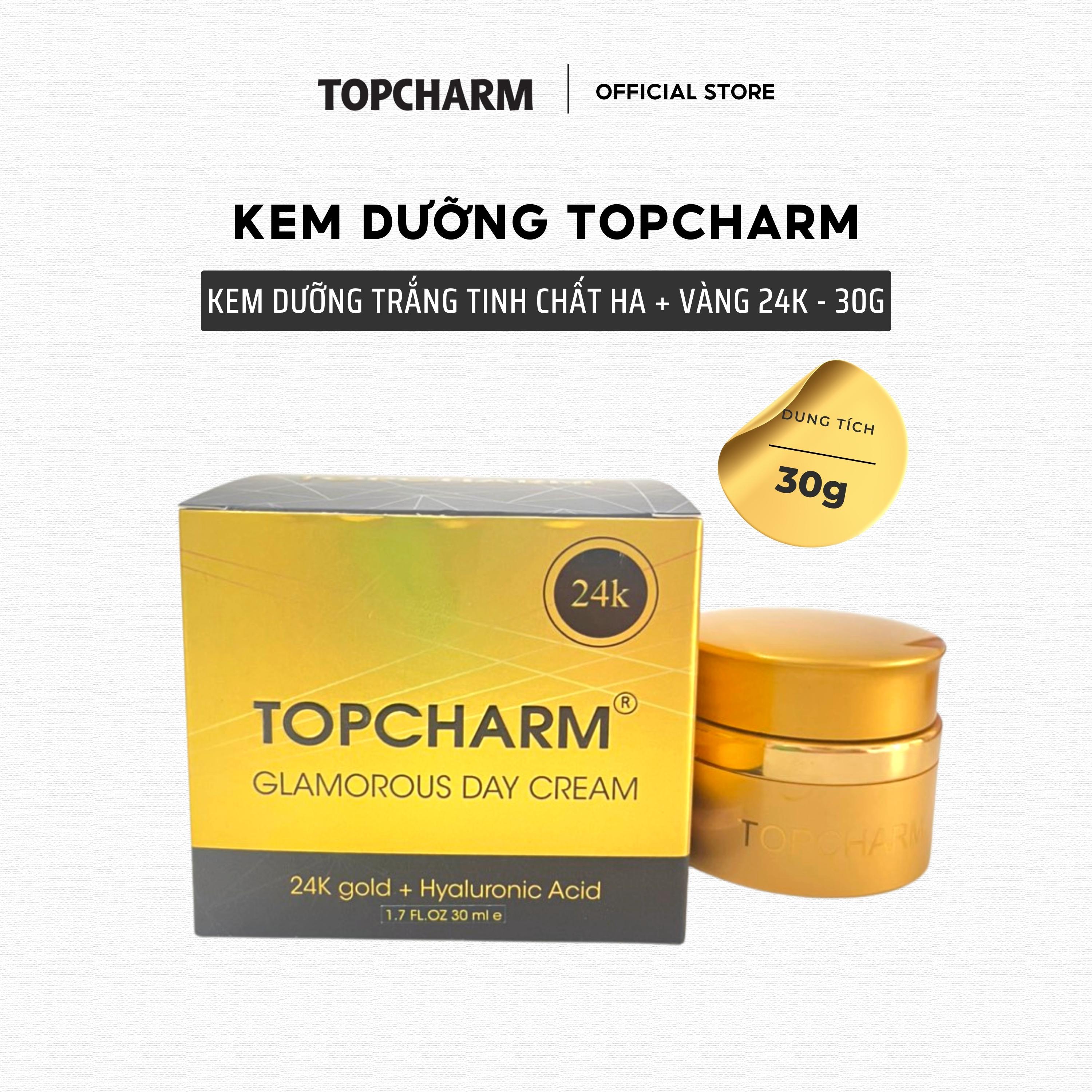 Kem dưỡng giảm thâm nám tàn nhang, nâng tone da mịn màng trắng hồng TOPCHARM 30g