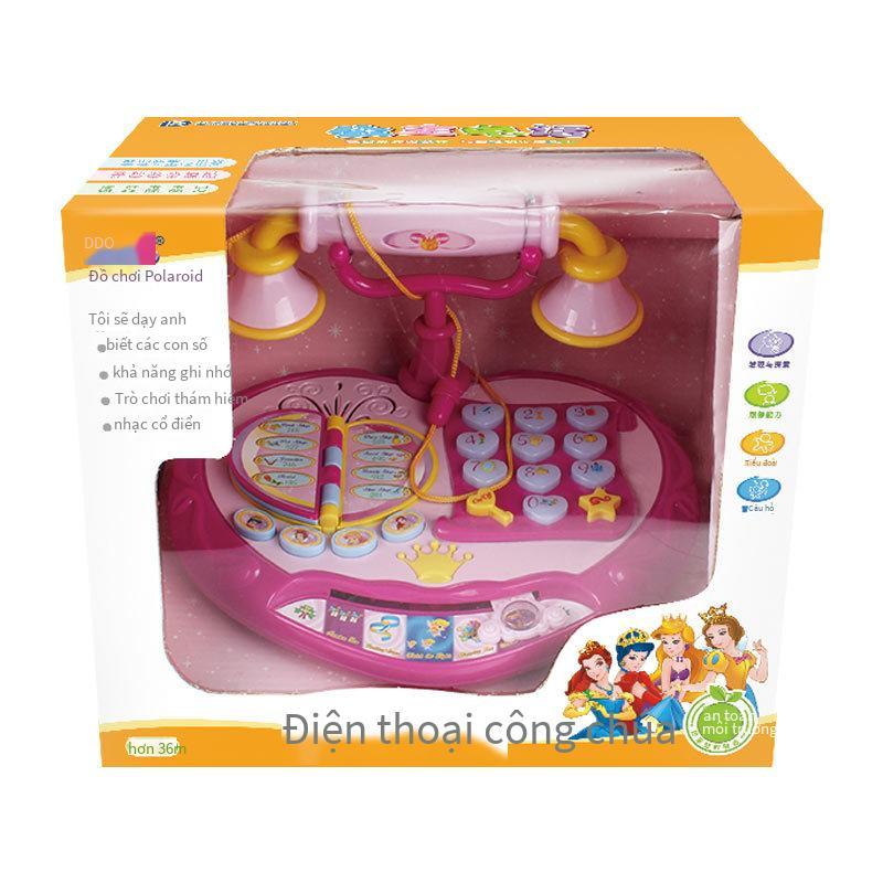 Giao hàng nhanh Polaroid Princess điện thoại đồ chơi đa chức năng câu chuyện giáo dục sớm máy tương tác giữa cha mẹ và con cái nhà chơi điện đồ chơi trẻ em