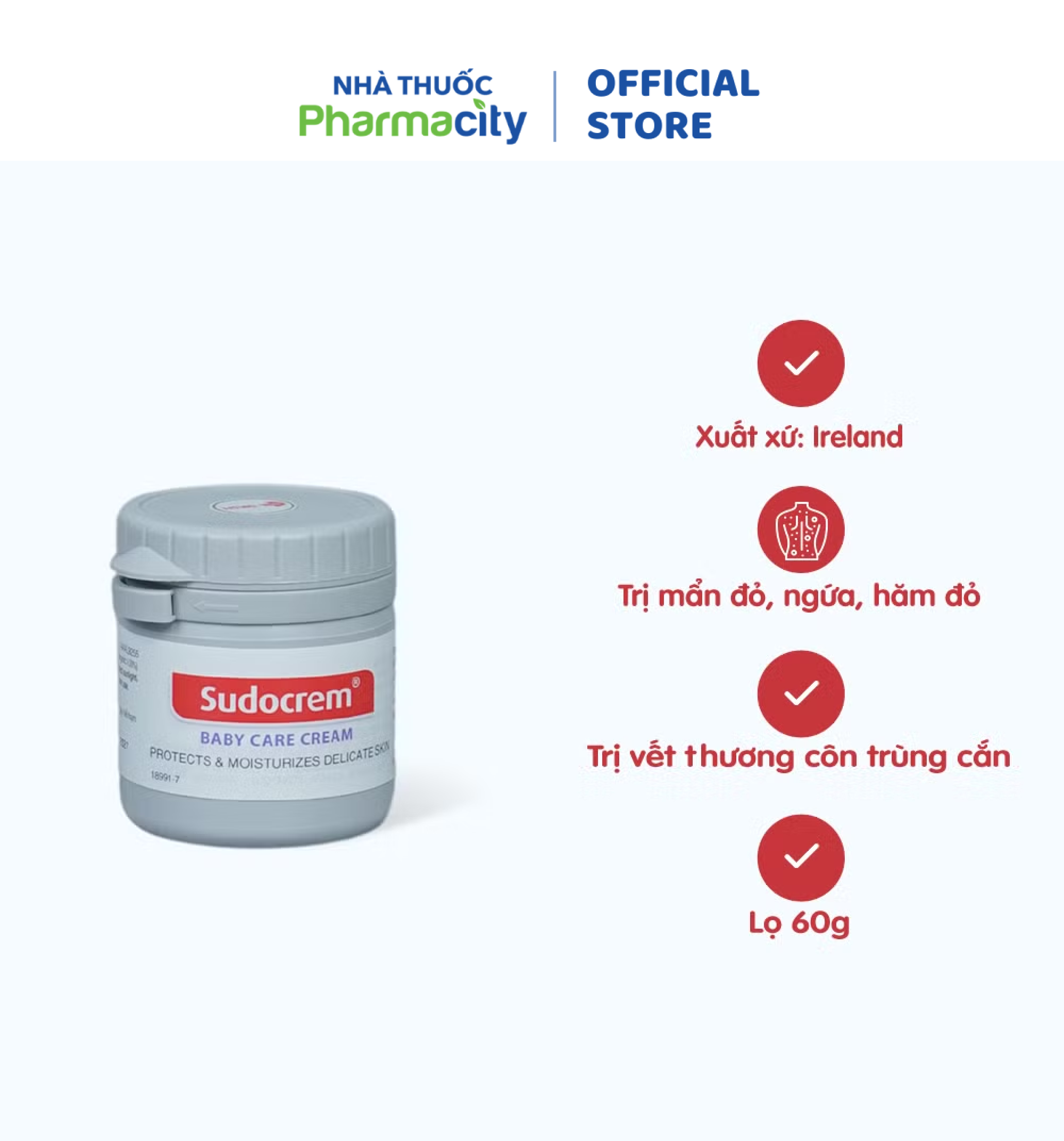 Kem Chống Hăm Tã Trẻ Em SUDOCREM (60g)