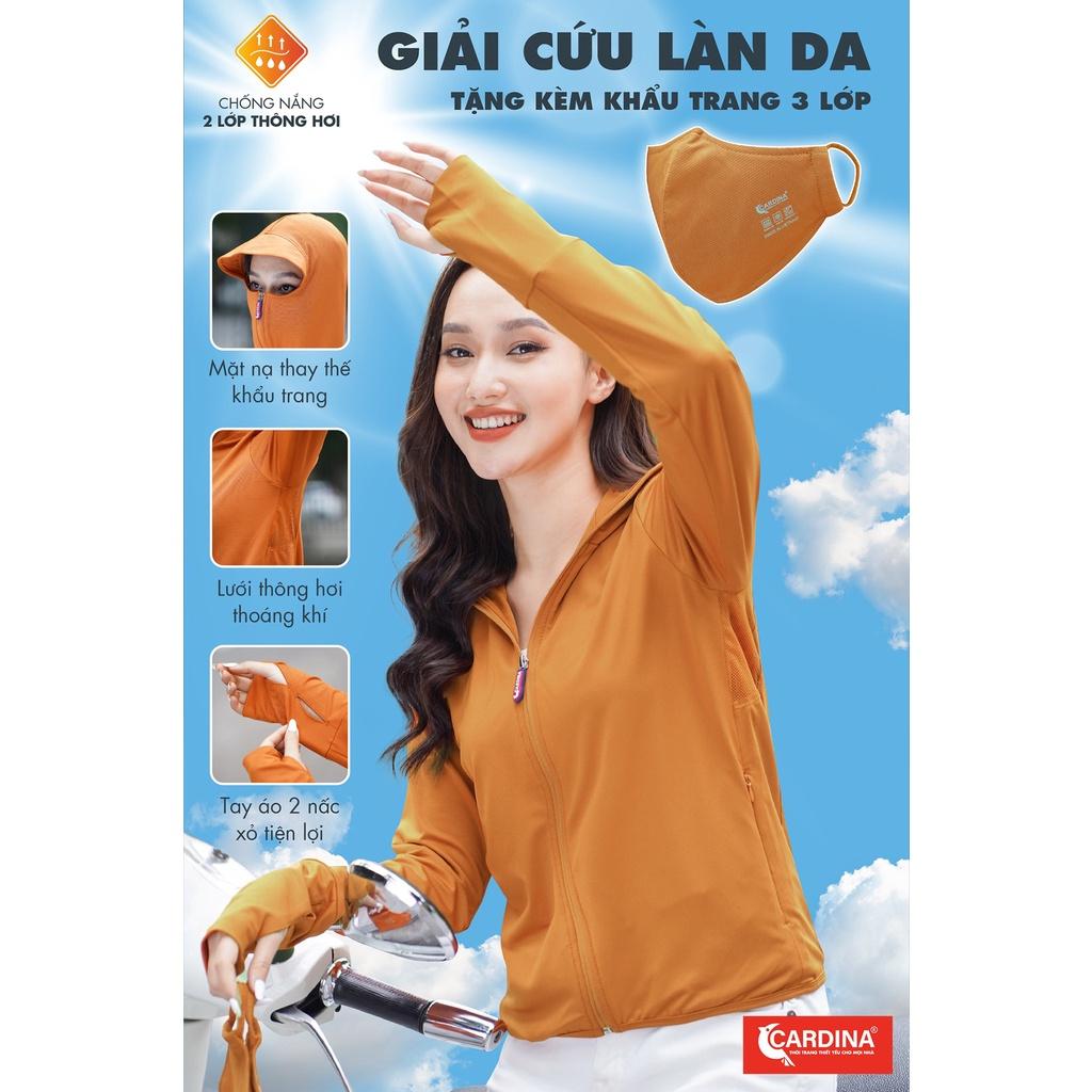 Áo Chống Nắng Nữ  2 Lớp Chất Thun Lạnh Nhật Bản Cao Cấp, Thiết Kế Lưới Tản Nhiệt