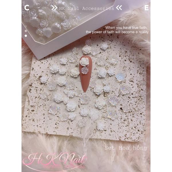 Set Phụ kiện charm Nơ gấu, trang trí móng Nail