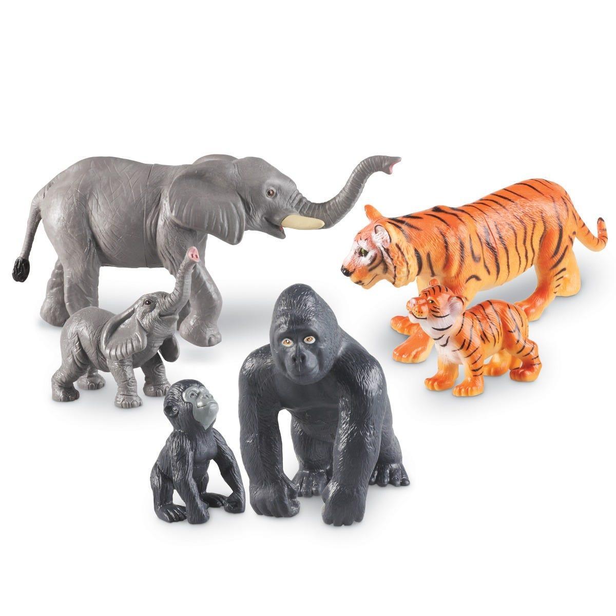 Learning Resources Bộ động vật rừng mẹ và con - Jumbo Jungle Animals Mommas &amp; Babies