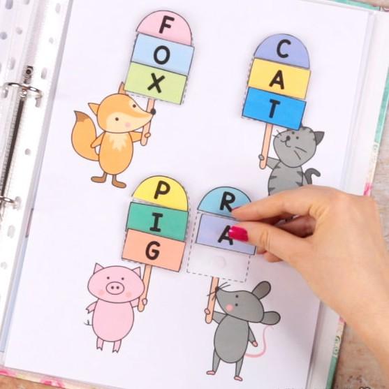 Bộ học liệu Montessori bóc dán Học liệu hoạt động mùa hè - Đồ chơi giáo dục sớm Montessori