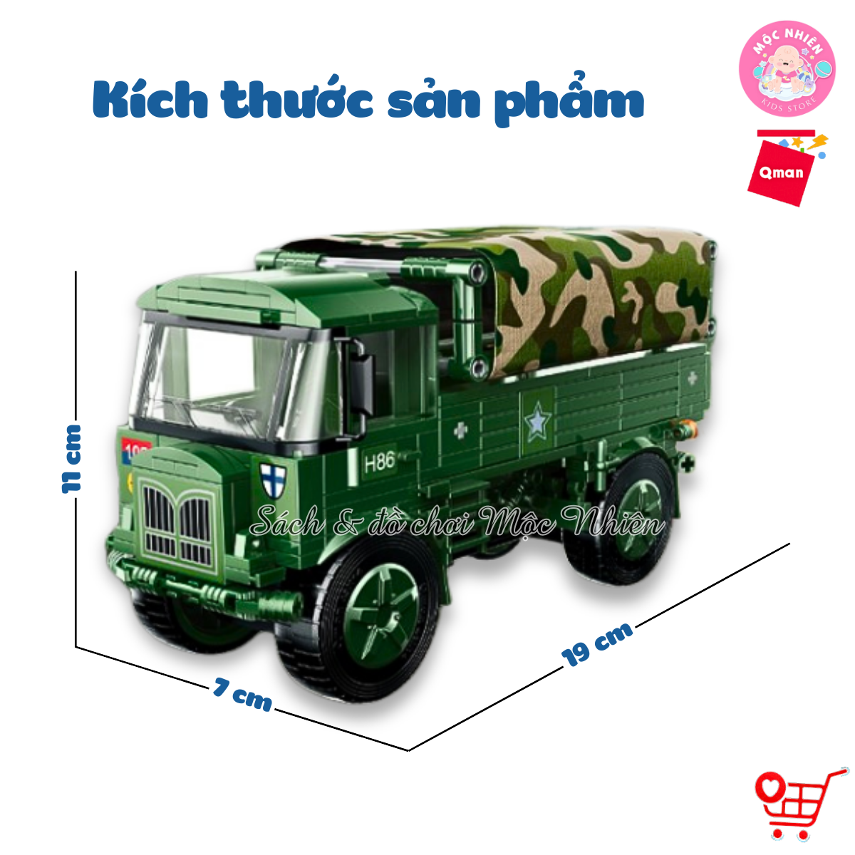 Đồ chơi xếp hình, lắp ráp Qman 21024 - Di Tản (442 mảnh ghép) - Dành cho bé từ 6 tuổi