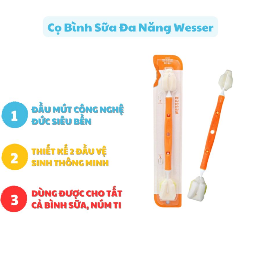 Dụng Cụ Vệ Sinh Bình Sữa Đa Năng Wesser