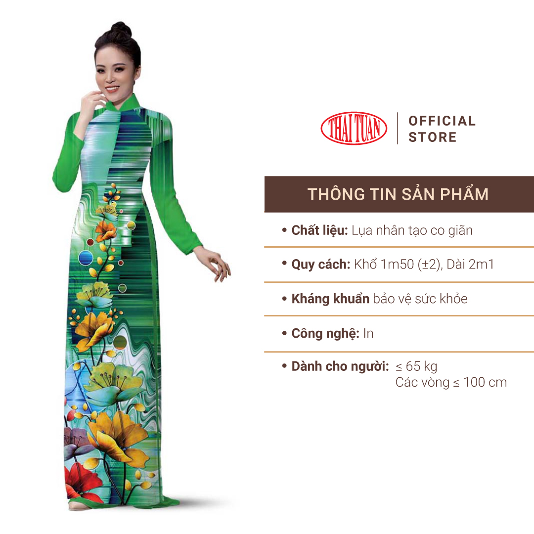 Vải Áo Dài In Họa Tiết Kháng Khuẩn Khổ 1m50 Dài 2m1 | ASBR533024DDAB