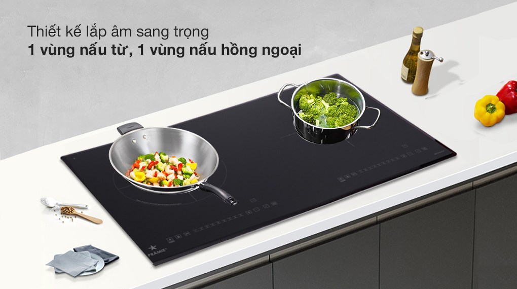 Bếp từ hồng ngoại lắp âm Pramie 2108 - Hàng chính hãng