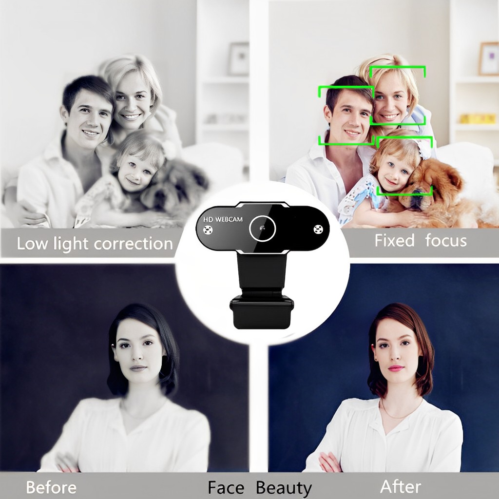 Webcam Full HD 720P 1K2 2K Camera Máy Tính Tự Động Lấy Nét The Deosd WC2 - Hàng Chính Hãng