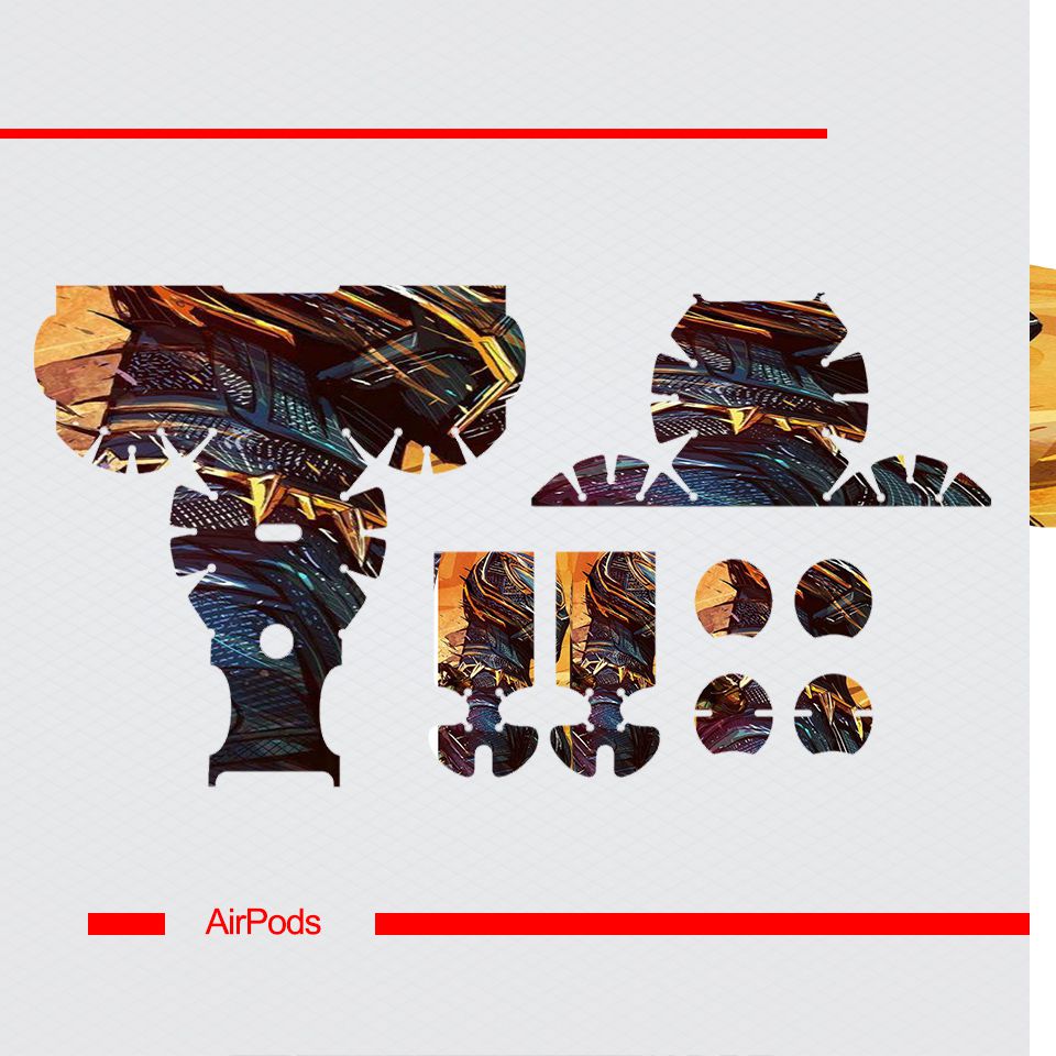 Miếng dán skin chống bẩn cho tai nghe AirPods in hình siêu anh hùng - AVG - 0x1009 (bản không dây 1 và 2)