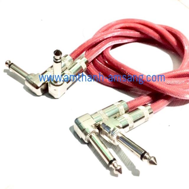 Dây Jack 6 ly cong, 02 dây 6,5ly cong dây tín hiệu âm thanh 2 đầu 6,5mm