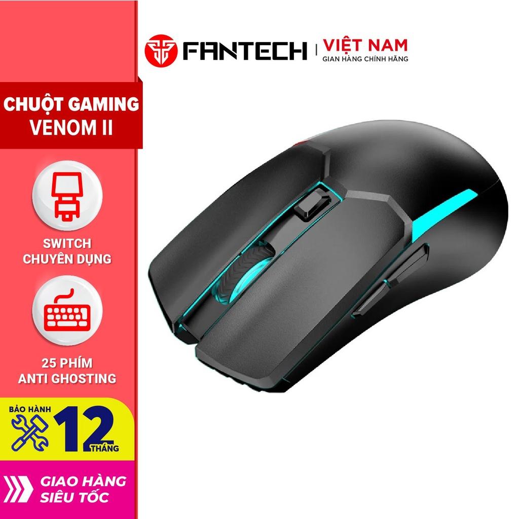 Chuột máy tính Gaming không dây FANTECH VENOM II WGC2 2400DPI LED RGB - Hàng Chính Hãng