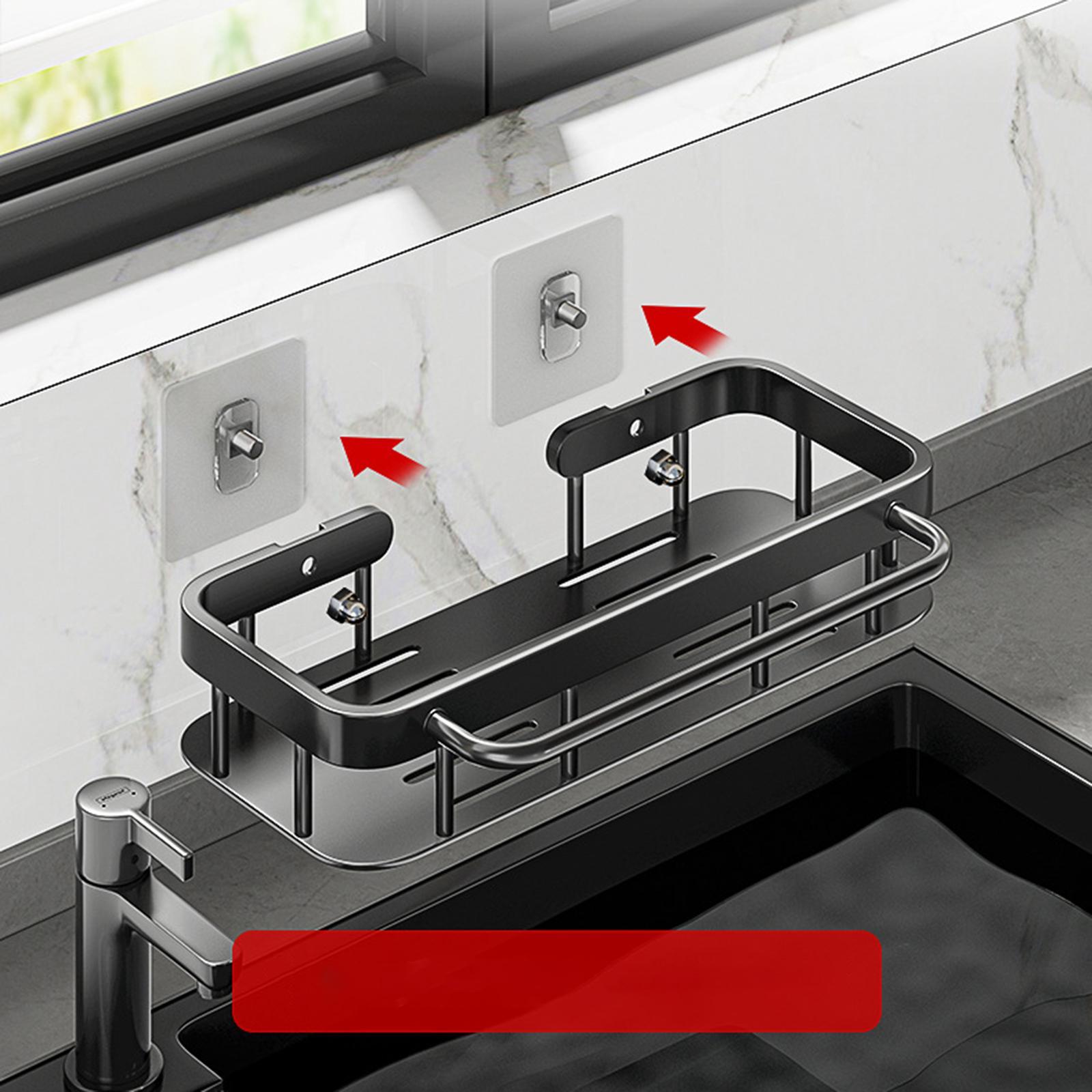 Wall Mounted Sink Caddy Kitchen Sink Organizer for Bathroom Kitchen Soap