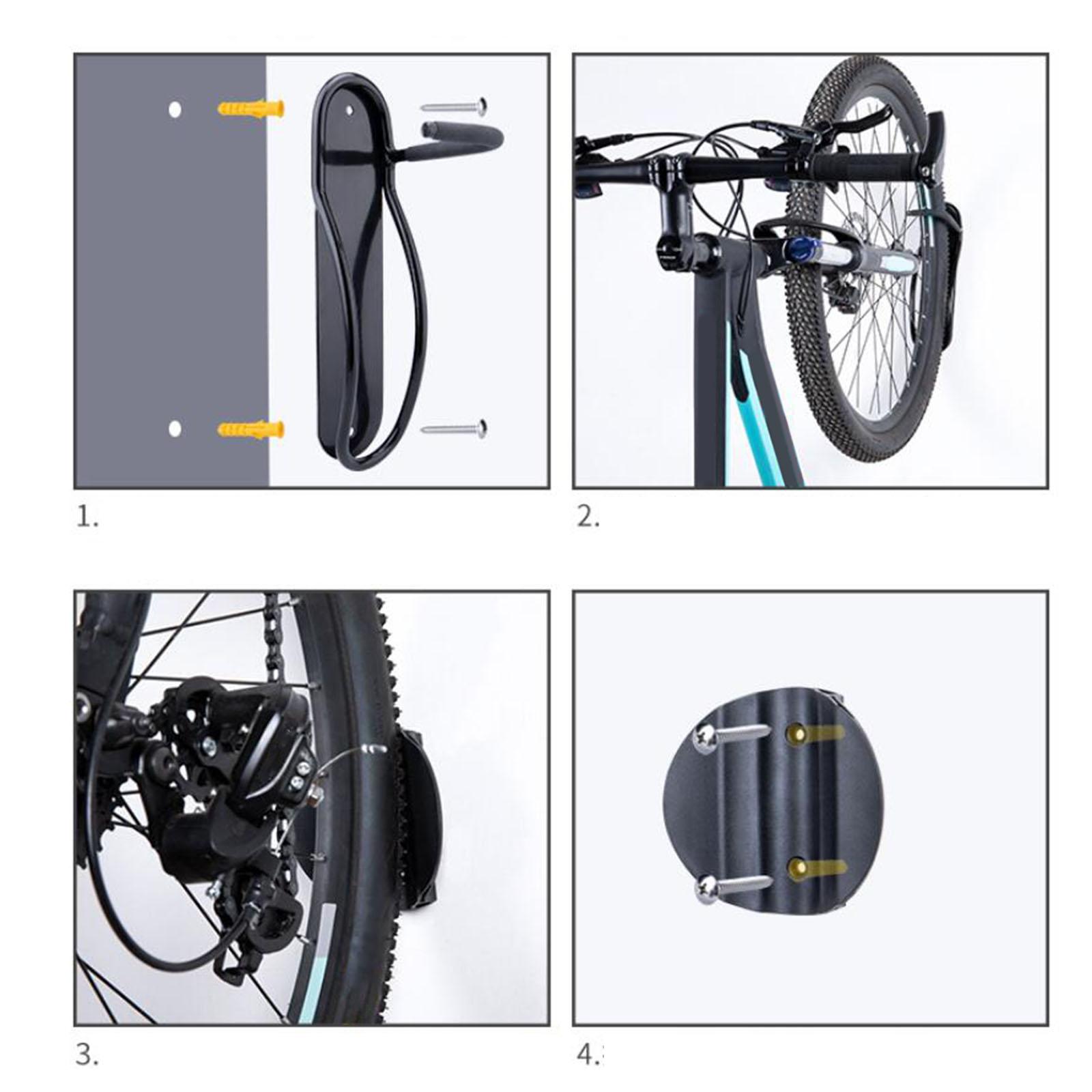 Bike Wall Hanger, Vertical Indoor Storage Mount for 1 Bicycle in Garage or Home, Cycling Rack, Space Saver Holder, Hook for Bicycles