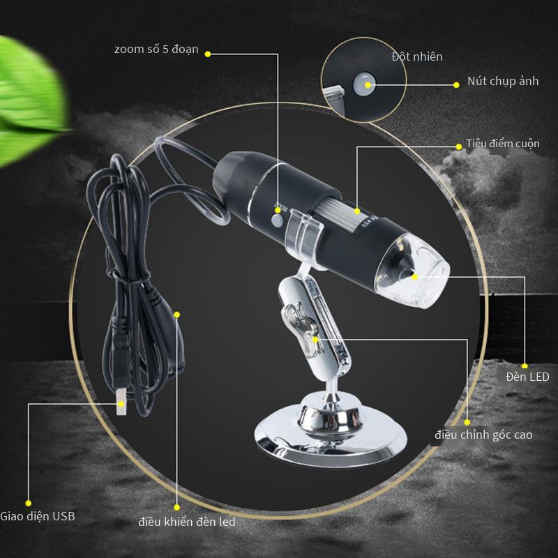 Phong cách mới nhất 1600 lần kính hiển vi điện tử USB kính lúp kỹ thuật số bảo trì công nhân kiểm tra kính hiển vi di động cầm tay