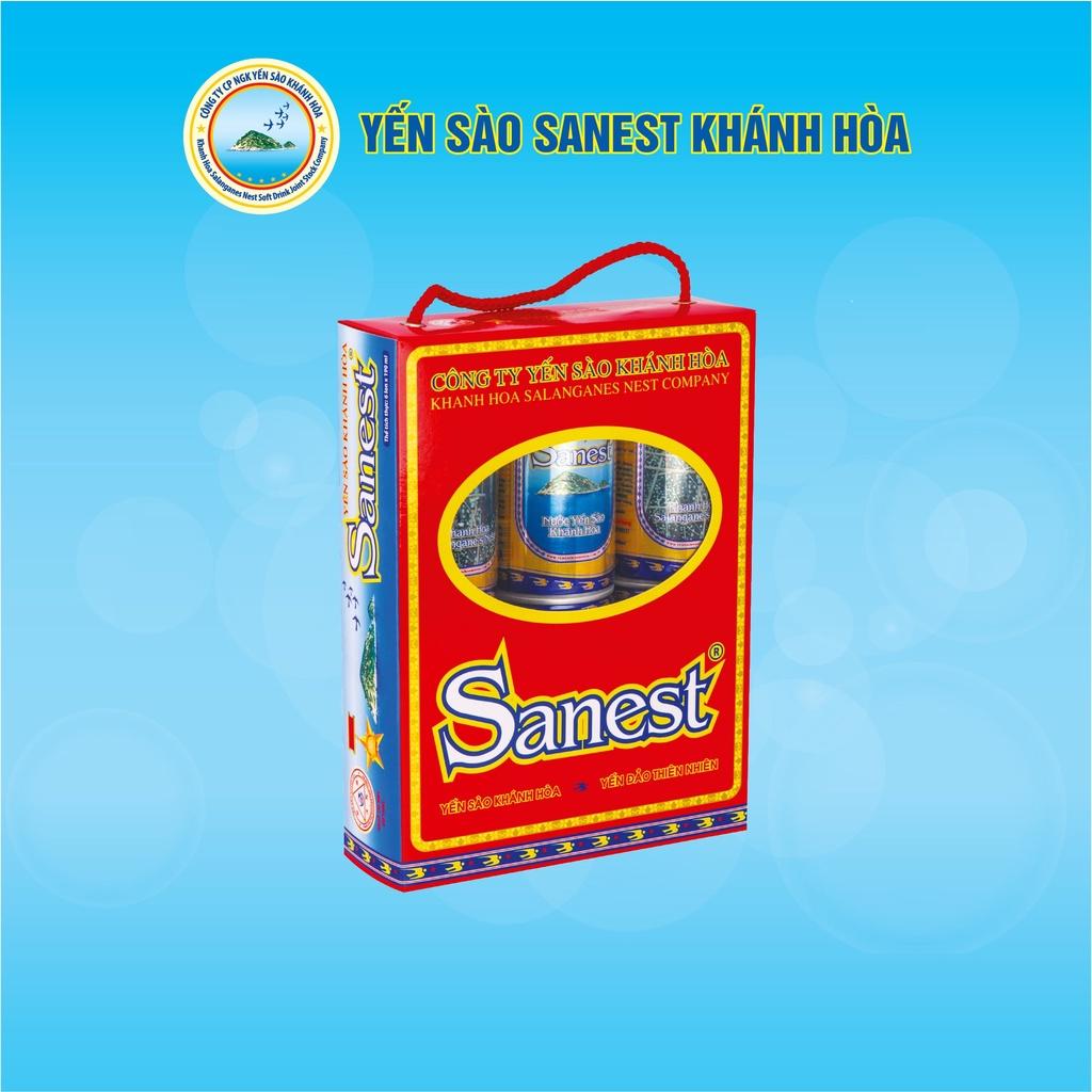 [Hộp 6 lon] Nước Yến sào Khánh Hòa Sanest đóng lon 190ml - Không đường 003