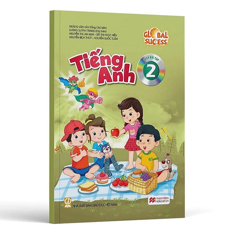 Sách bài tập Tiếng Anh Lớp 2- Global Success (Kèm bìa bao, nhãn tên)