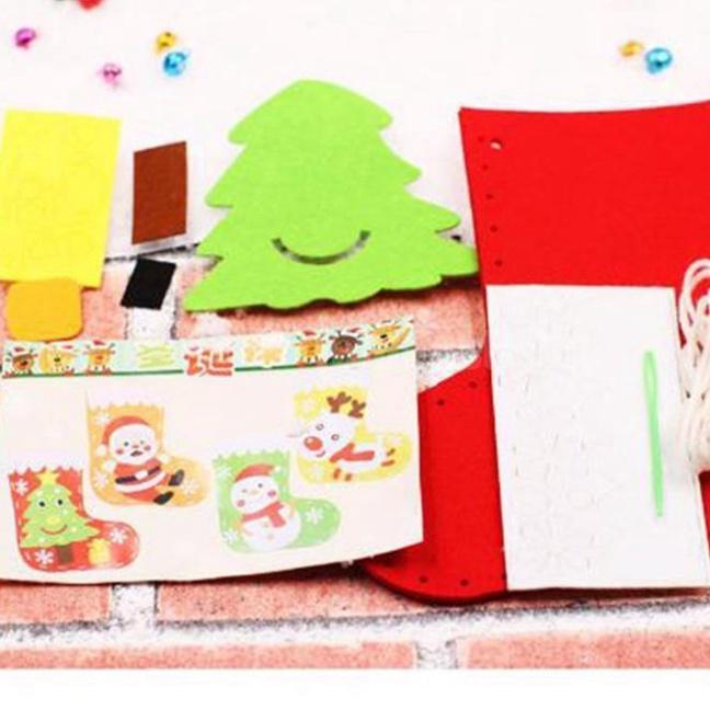 Phụ Kiện Trang Trí Giáng Sinh Hình Chiếc Vớ Thủ Công Cho Bé