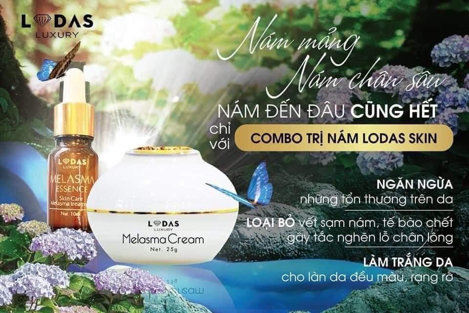 Cao Nám Hoa Hồng kết hợp Serum Nước Thần Lodas Luxury - Bộ đôi đình đám đặc trị hiệu quả da nám, tàn nhang, làm mờ vết sẹo, đốm đen, tái tạo và dưỡng ẩm cho da giúp da căng bóng, trắng sáng, tươi trẻ