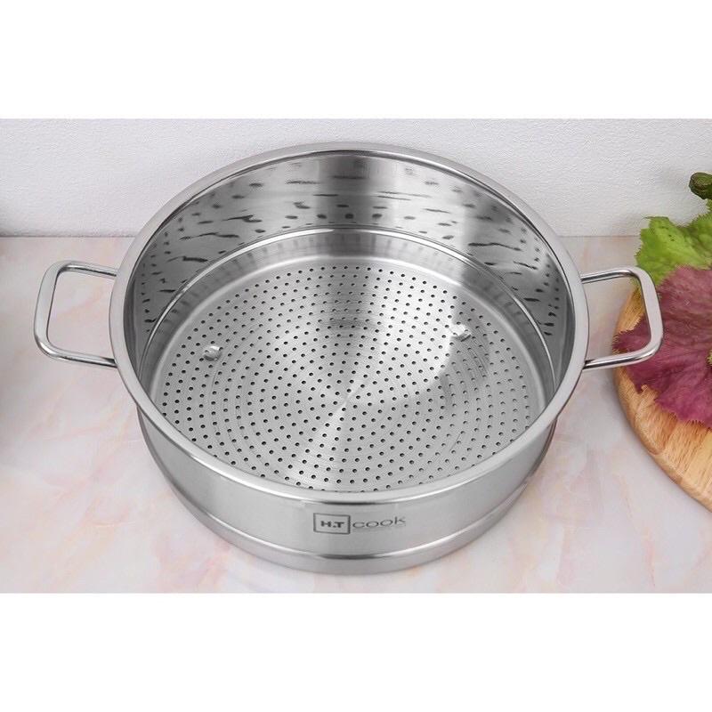 nồi hấp ht cook 2 tầng size 28cm có vung kính