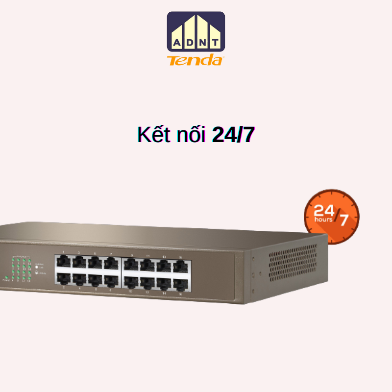 Bộ chia mạng 16 cổng tốc độ 1000Mbps Switch TEG1016D Tenda hàng chính hãng