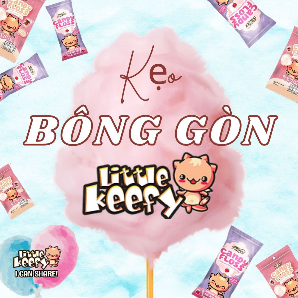 Kẹo Bông Gòn Indonesia Little Keefy Candy Floss 15g