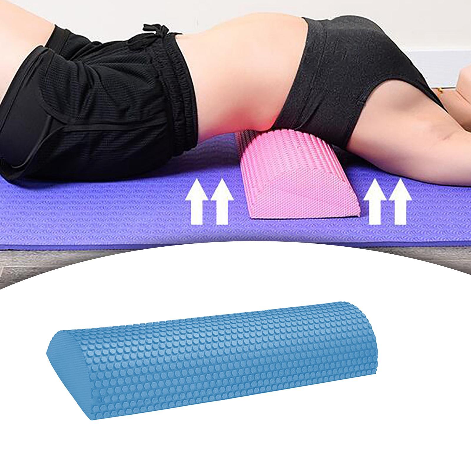 EVA Half Foam Roller High Density for Pliability Back Blue 30cmx7.5cm