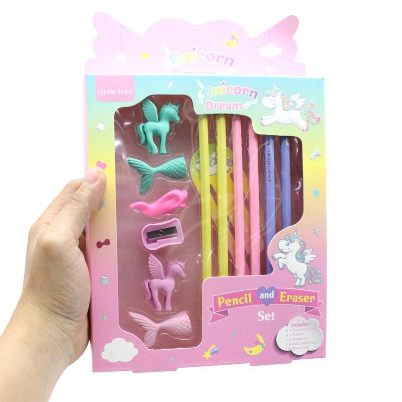 Bộ Dụng Cụ Học Tập Kỳ Lân Unicorn Dream - Little Tree GP8013-E (13 Chi Tiết)