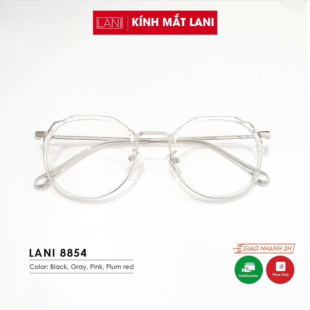 Gọng kính cận nam nữ kim loại đa giác cứng cáp LANI 8854 - Mắt kính có độ theo yêu cầu