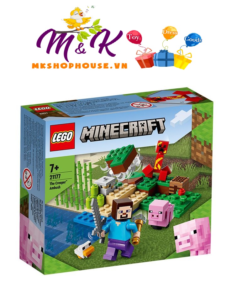 Đồ Chơi LEGO MINECRAFT Phục Kích Sinh Vật Creeper 21177