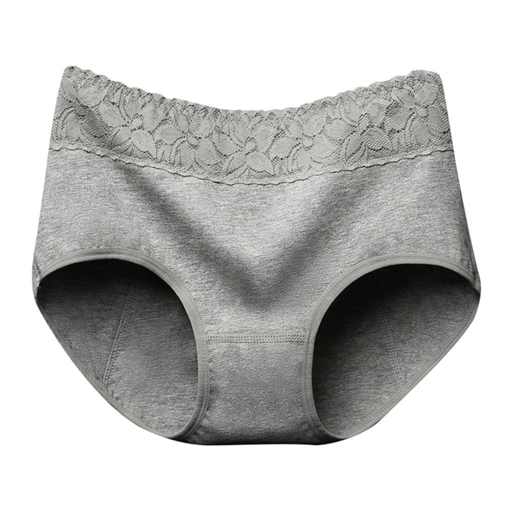Women's Period Panties Cotton Physiological Underpants Gray M