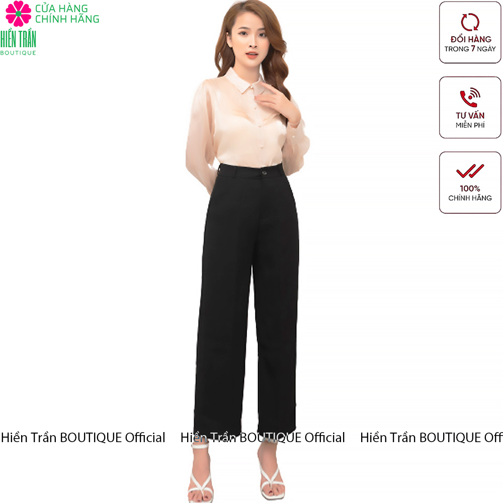 Quần ống rộng nữ Hiền Trần BOUTIQUE siêu xinh, mặc chân dài như siêu mẫu