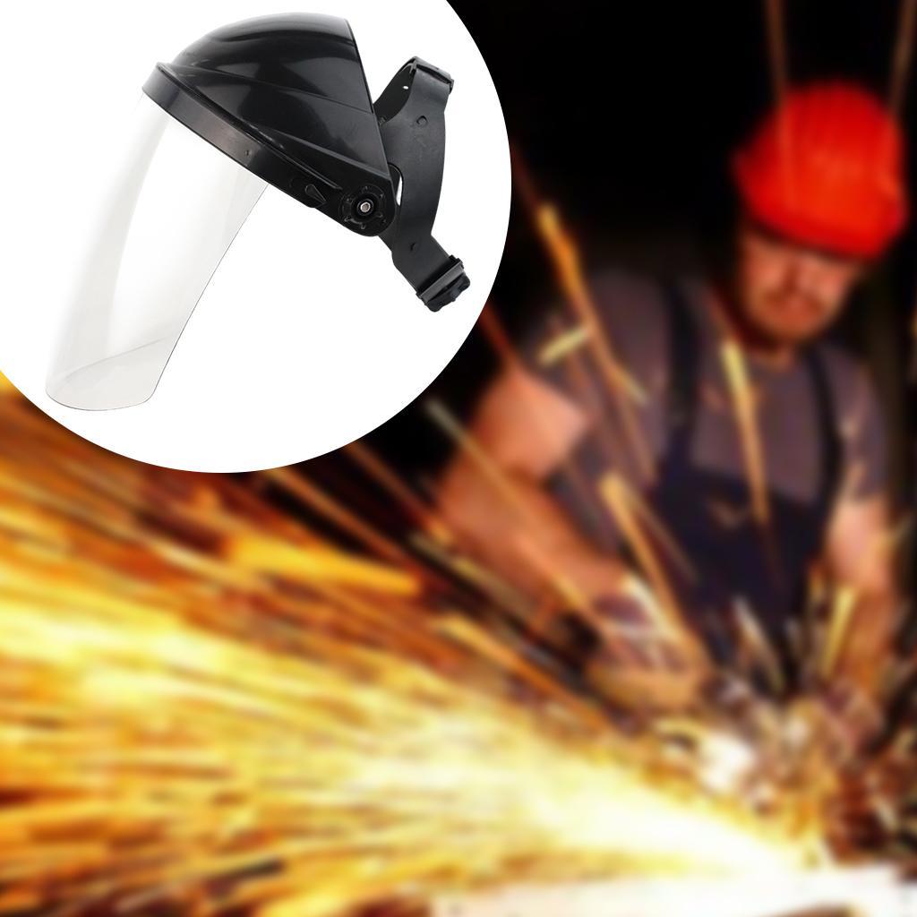 2x Anti Fog Full Face Shield Head-mounted Safety Anti- Clear Glasses Visor Safety Work Welding Grinding Helmet Cover Headgear