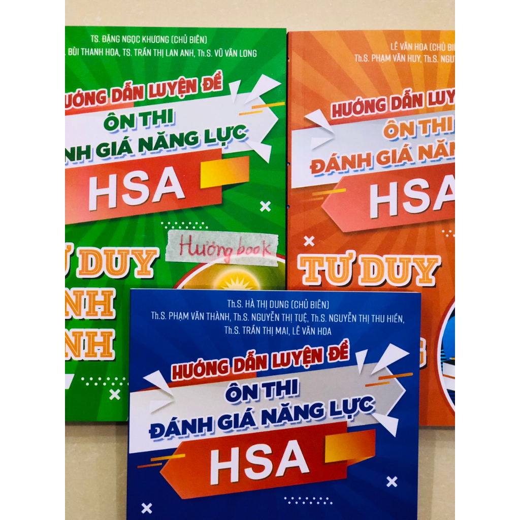 Combo 3 cuốn Sách - Hướng dẫn luyện đề ôn thi Đánh giá năng lực - HSA (Khoa Học - Tư duy định lượng - Định Tính) (2K6)