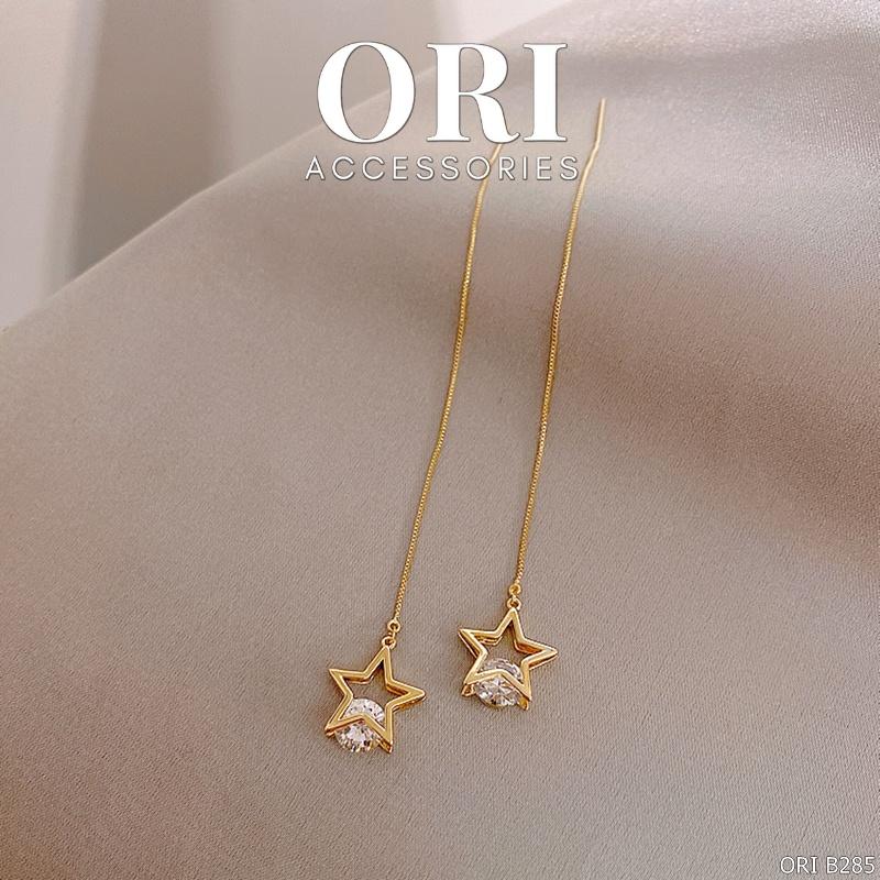 Bông tai nữ dáng dài Ngôi sao đính đá Mervyn thời trang ORI ACCESSORIES B285