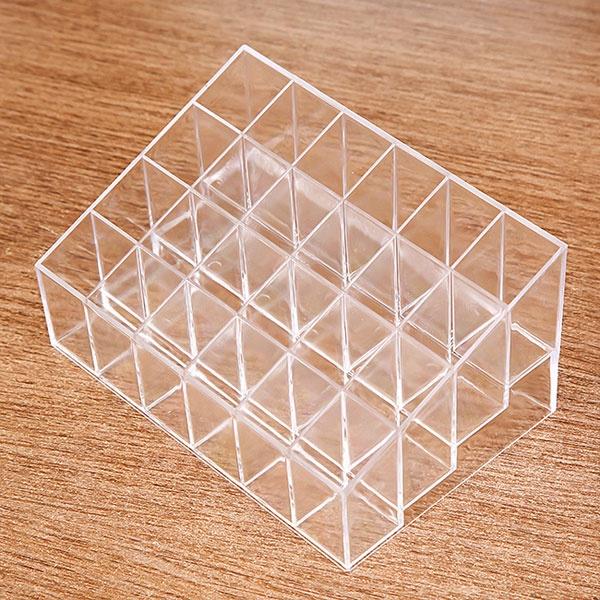 Khay Đựng Son Đựng Mỹ Phẩm Trong Suốt 24 ô Xin Xắn H034