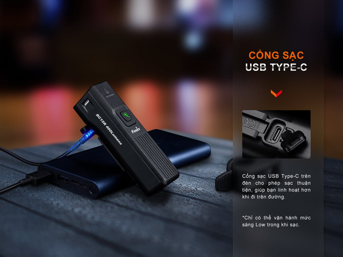 Đèn Pin Fenix BC15R siêu nhẹ, đa năng