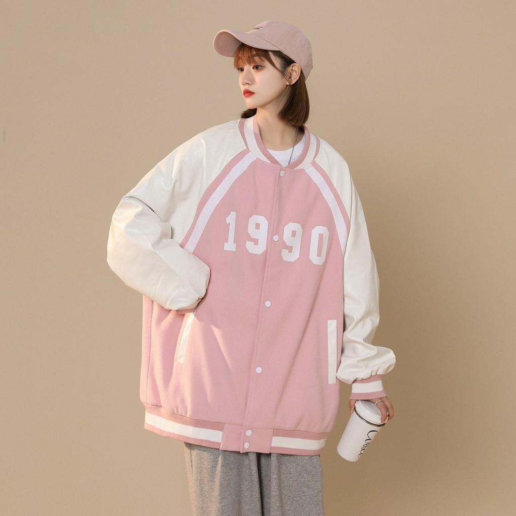 Áo khoác bomber unisex Áo bomber bóng chày ulzzang 1990 Siêu chất