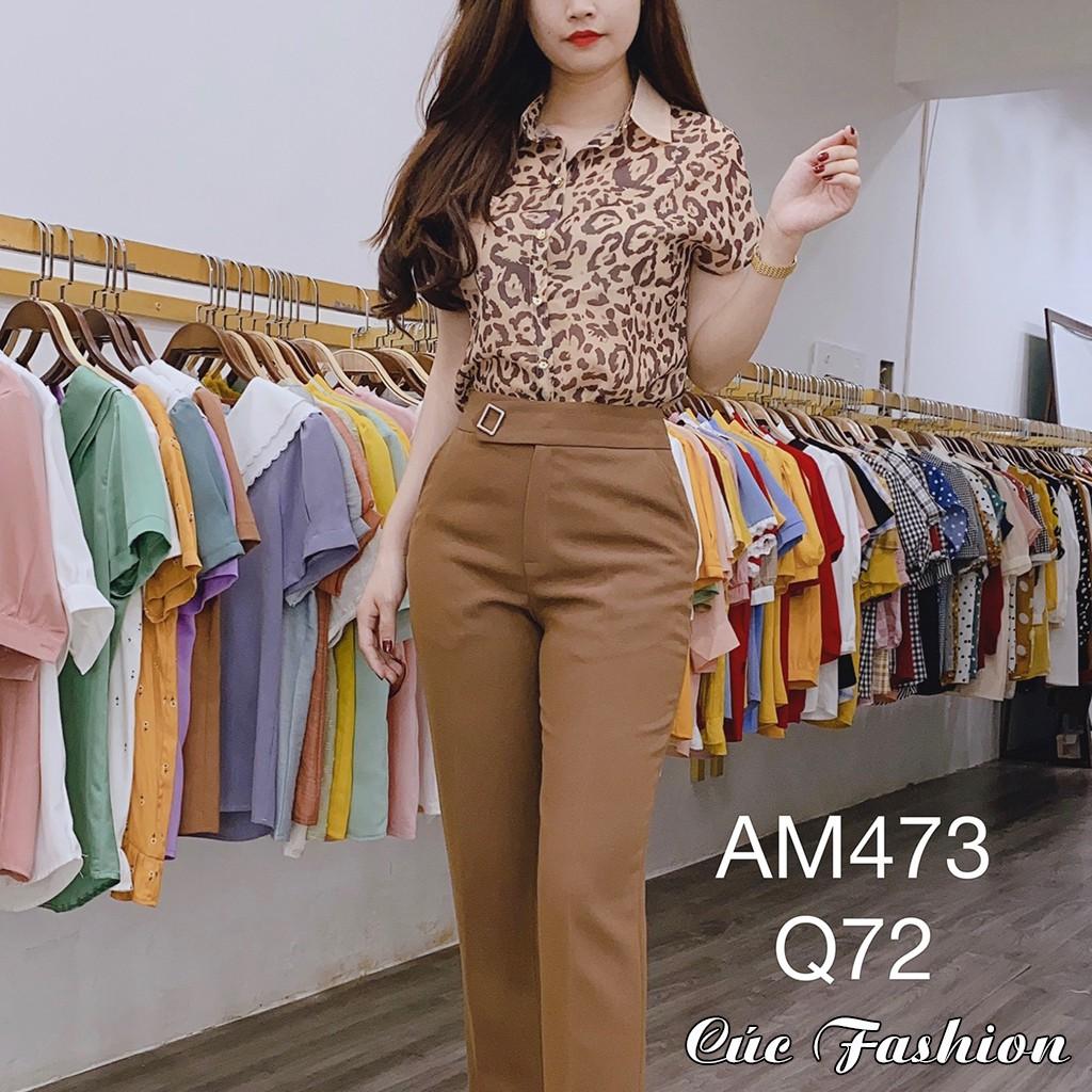 Quần baggy nữ công sở cao cấp Cúc Fashion Q30 Q72 quần bagy móc thoi