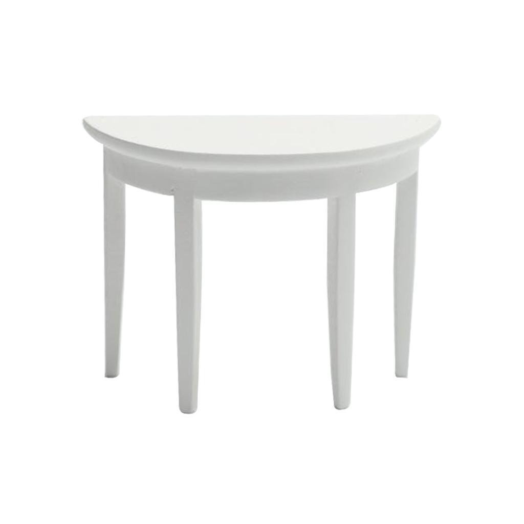 1/12 Dollhouse Miniature Furniture Toy Mini Semicircle Table Toy Decorative