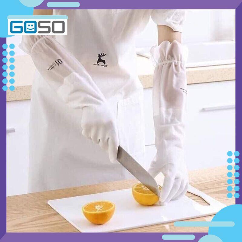 Găng Tay Rửa Bát Silicon Siêu Dai Hình Hươu