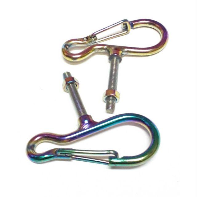 Móc inox tròn bấm 2 cái