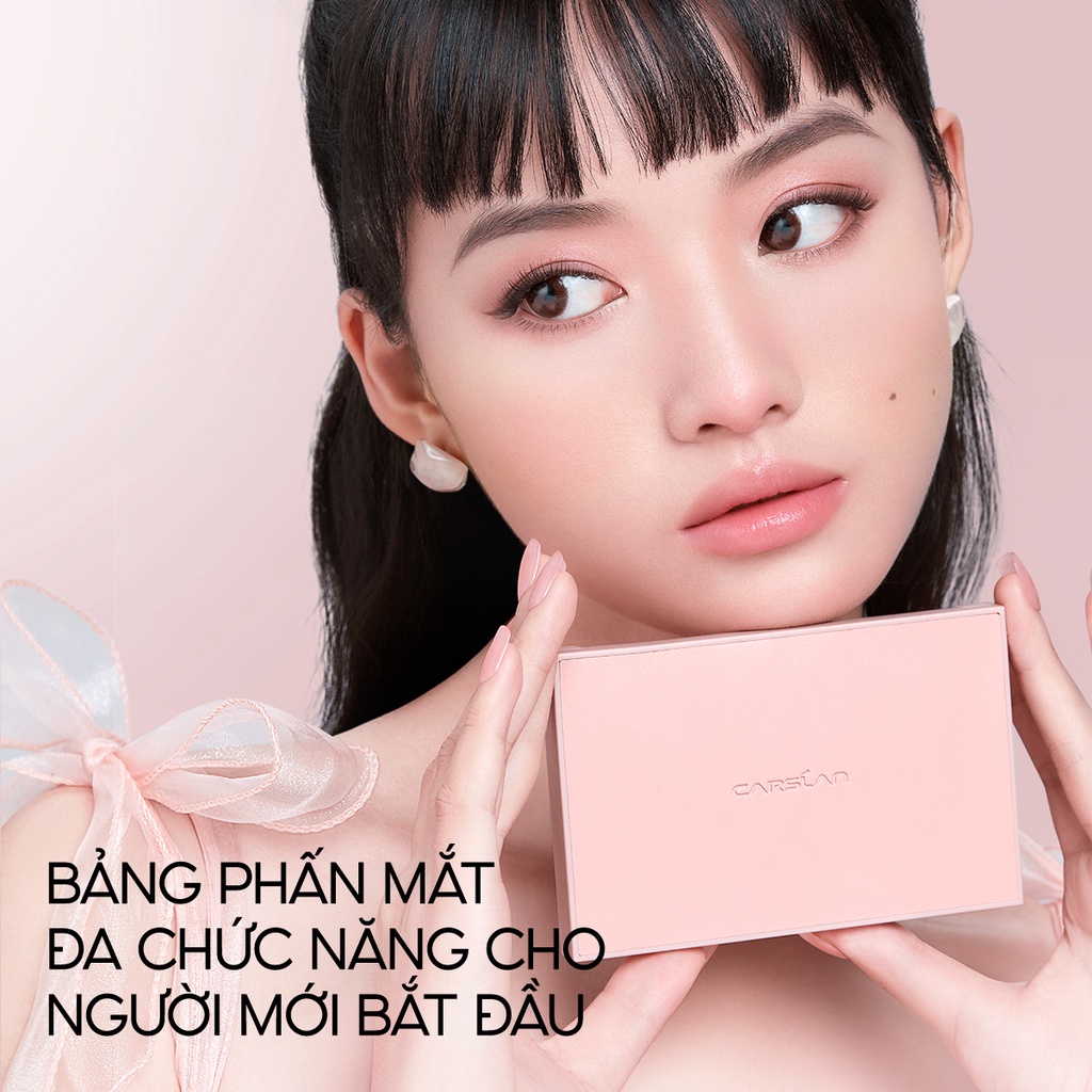 Bảng phấn mắt Carslan 10 màu Phấn má hồng Phấn bắt sáng Tạo khối 18g