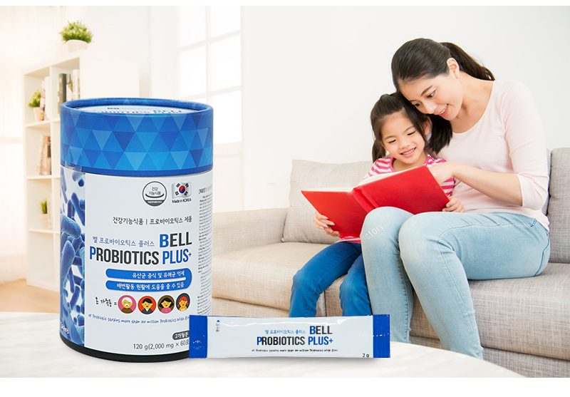 Combo 2 Hộp Thực phẩm chức năng bảo vệ sức khỏe Men tiêu hóa Bell Probiotics Plus (2 hộp x 120g)