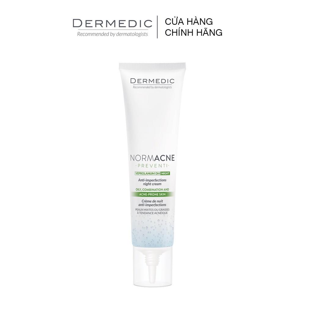 Kem dưỡng ban đêm đa tác động dành cho da dầu, mụn Dermedic Normacne Anti-Imperfections Night Cream 40ml