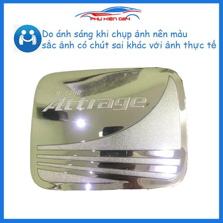 Ốp nắp bình xăng Attrage 2015-2016-2017-2018-2019 mạ crom chống trầy trang trí ô tô