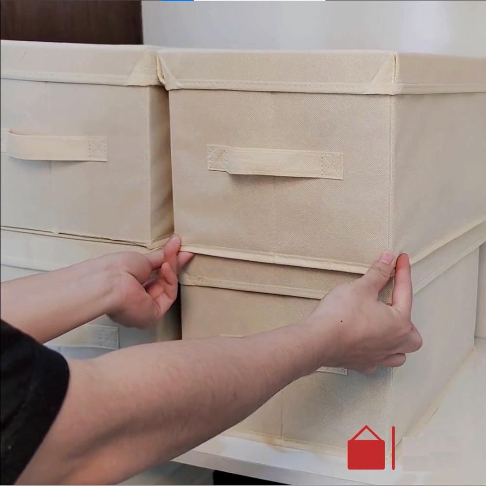 Hộp vải đựng quần áo chia 11 -12 ngăn đựng đồ đa năng - Chính Hãng miDoctor