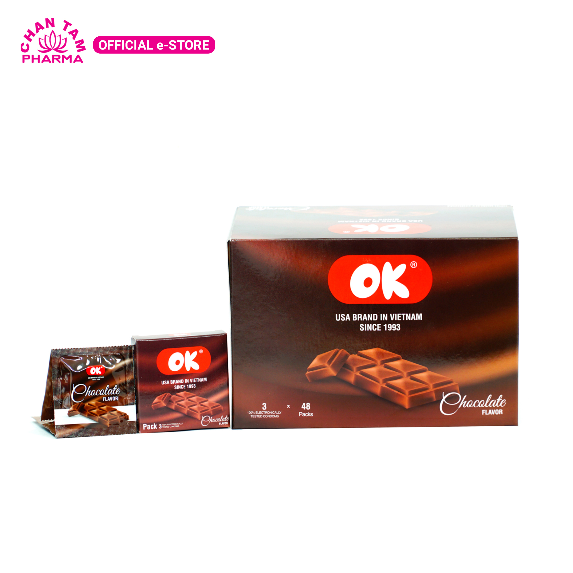 Bao cao su OK chocolate – hộp 144 cái